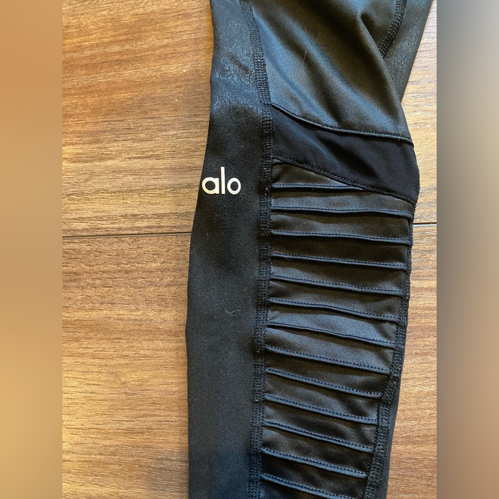 Alo Yoga High Waist Leather Moto Leggings - Picture 8 of 11